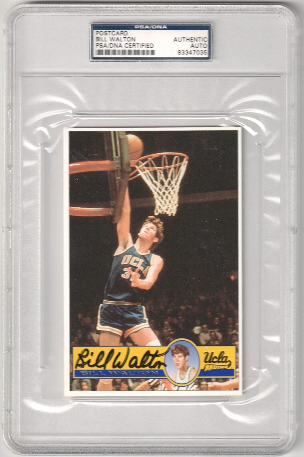 BILL WALTON Autograph Auto UCLA Postcard PSA / DNA Certified Authentic