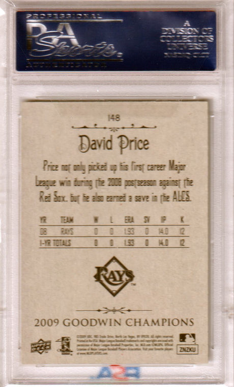 DAVID PRICE 2009 UD Goodwin Champions #148 PSA 10 -