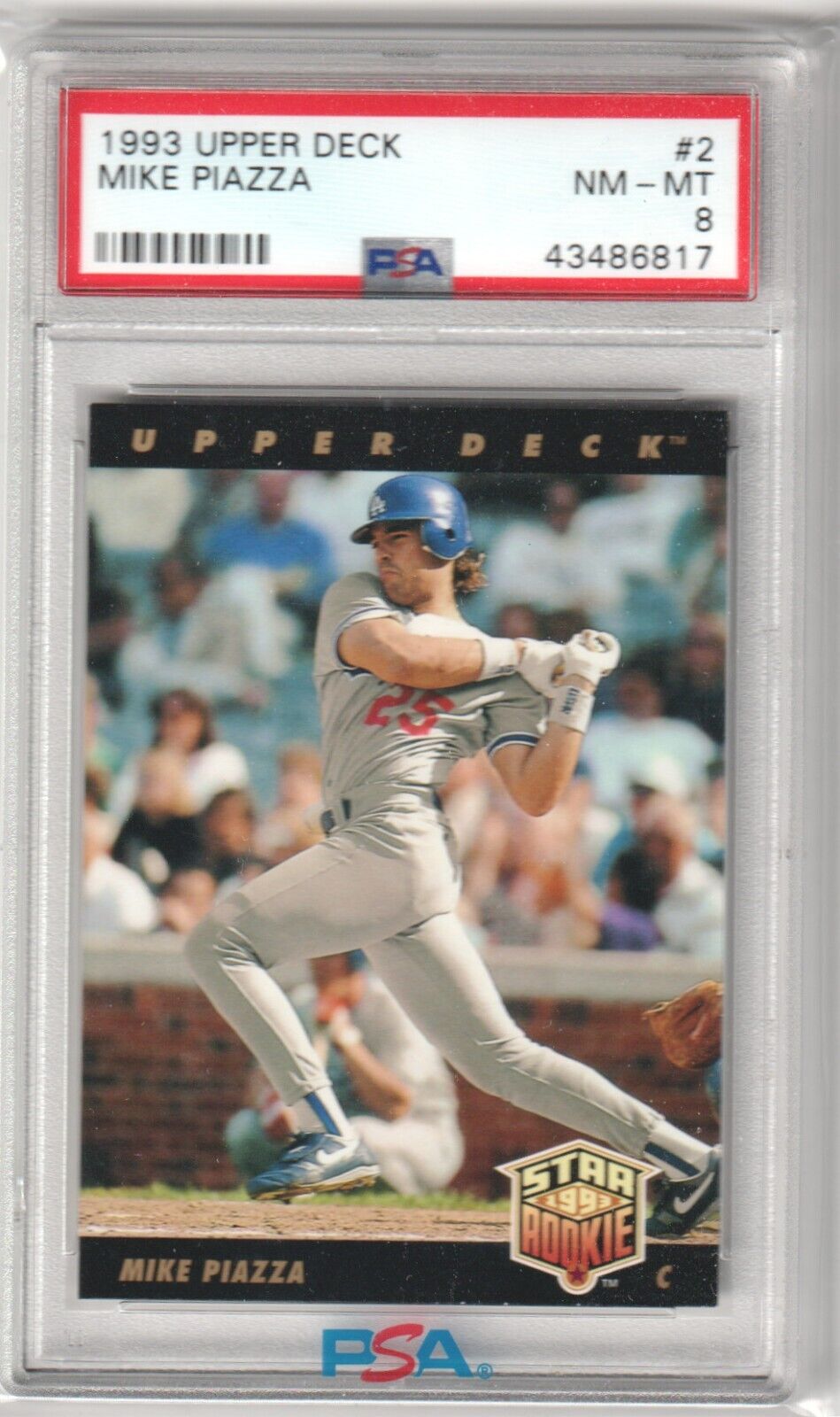MIKE PIAZZA 1993 Upper Deck Star Rookie #2 PSA 8 NM-MT - DODGERS
