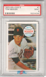 TOM SEAVER 1970 Kellogg's #7 PSA 9 MINT - METS