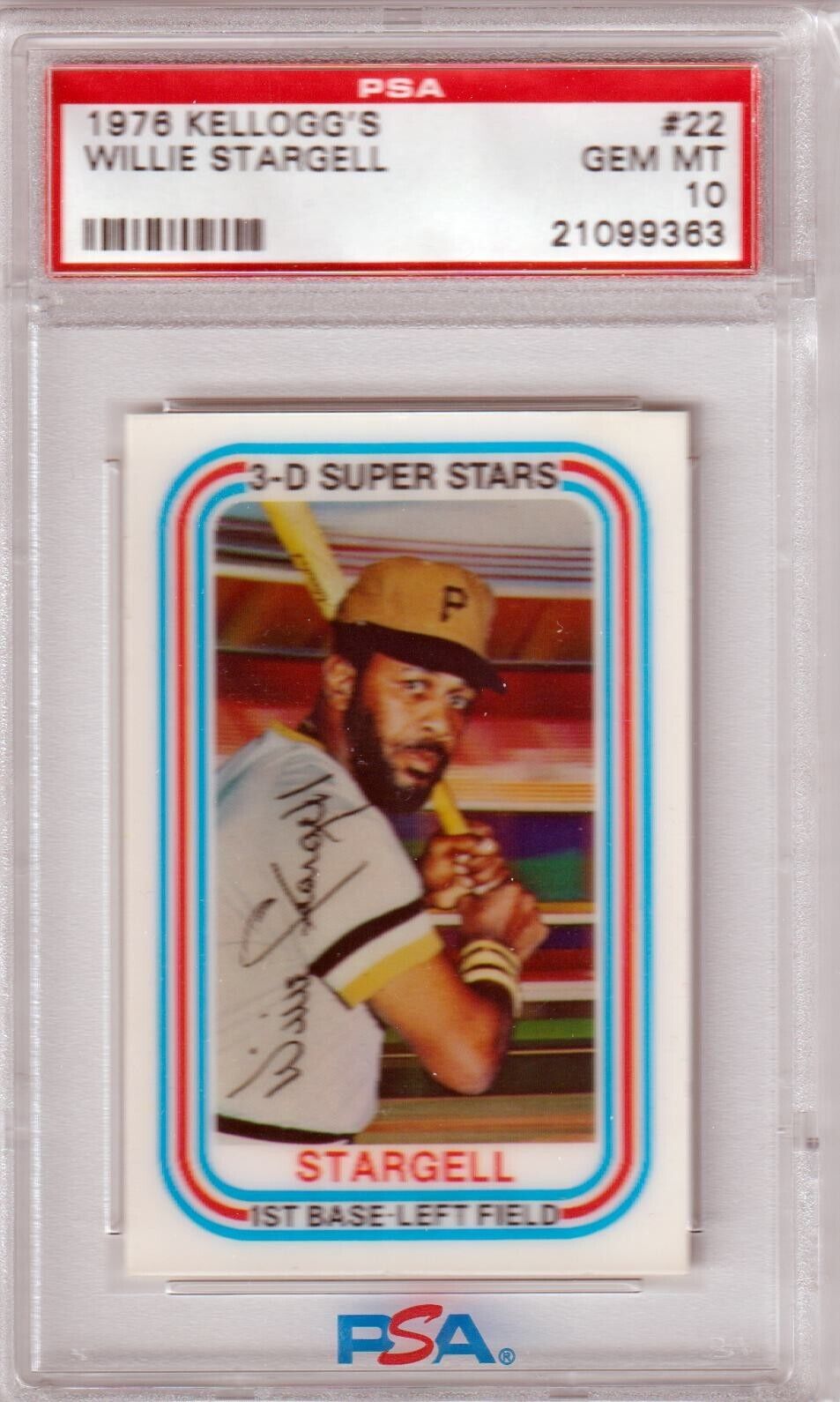 WILLIE STARGELL 1976 Kellogg's 3-D Super Stars #22 PSA 10 GEM MINT - PIRATES