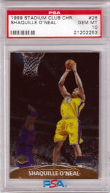 SHAQUILLE O'NEAL 1999-00 Topps Stadium Club Chrome #25 PSA 10 GEM MINT - LAKERS