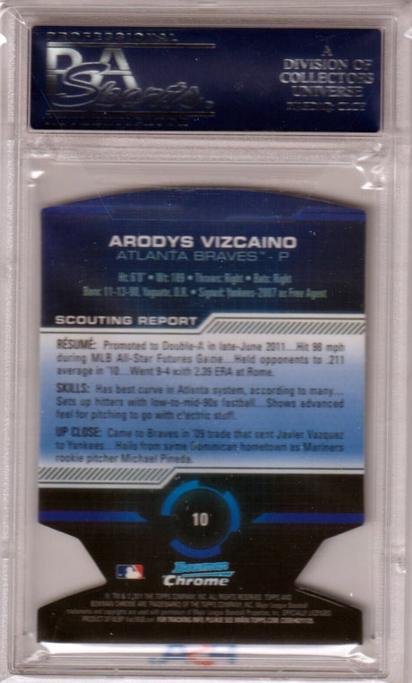 ARODYS VIZCAINO 2011 Bowman Chrome Future-Fractor Die Cut R #10 PSA 10 GEM POP 2