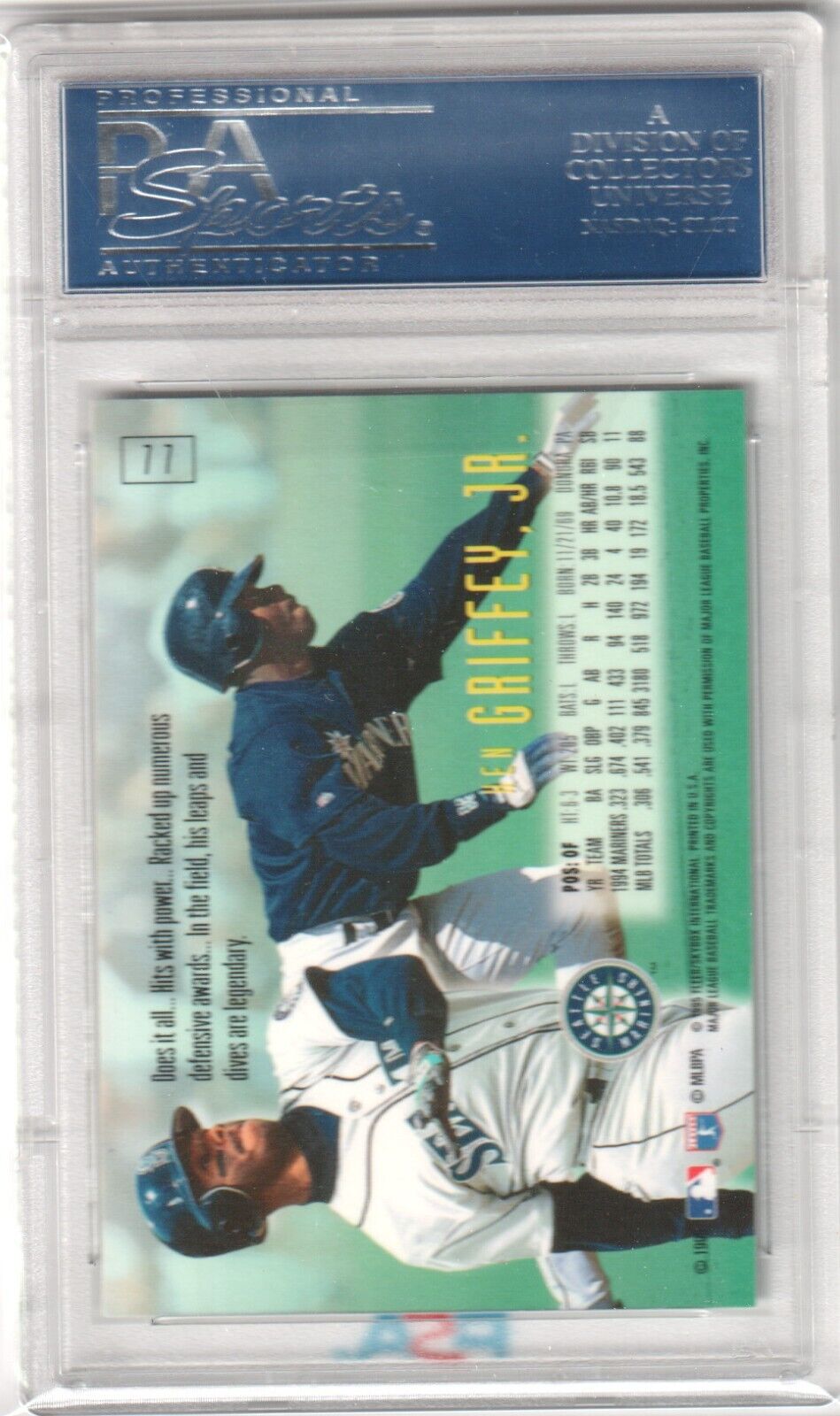 KEN GRIFFEY JR 1995 Skybox Emotion #77 PSA 10 GEM MINT - MARINERS