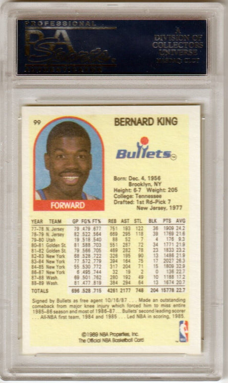 BERNARD KING 1990-91 Hoops Superstars #99 PSA 10 GEM MINT - BULLETS