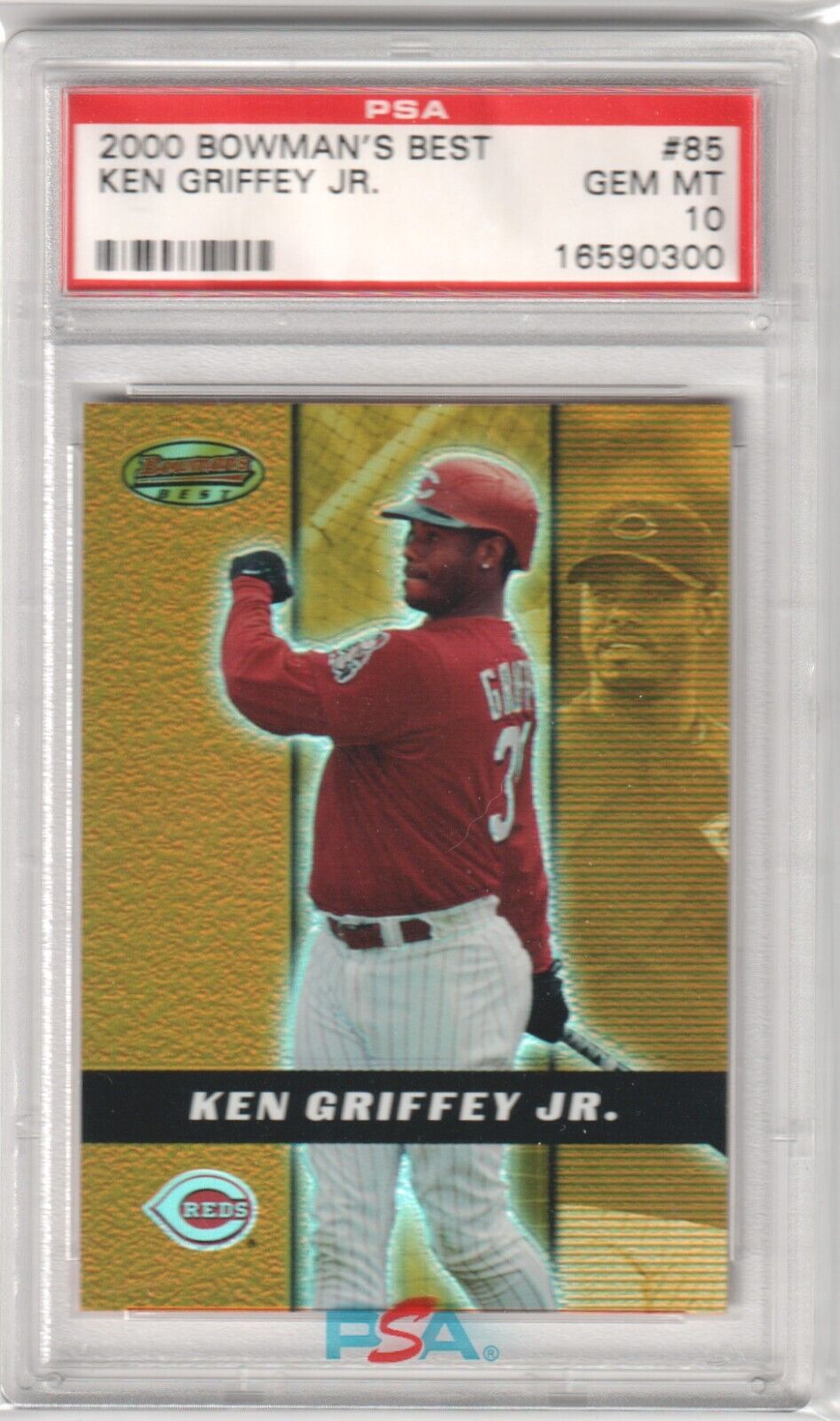 KEN GRIFFEY JR 2000 Bowman's Best #85 PSA 10 GEM MINT - REDS