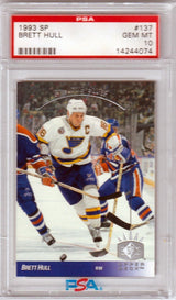 BRETT HULL 1993 Upper Deck SP #137 PSA 10 GEM MINT - BLUES HOF