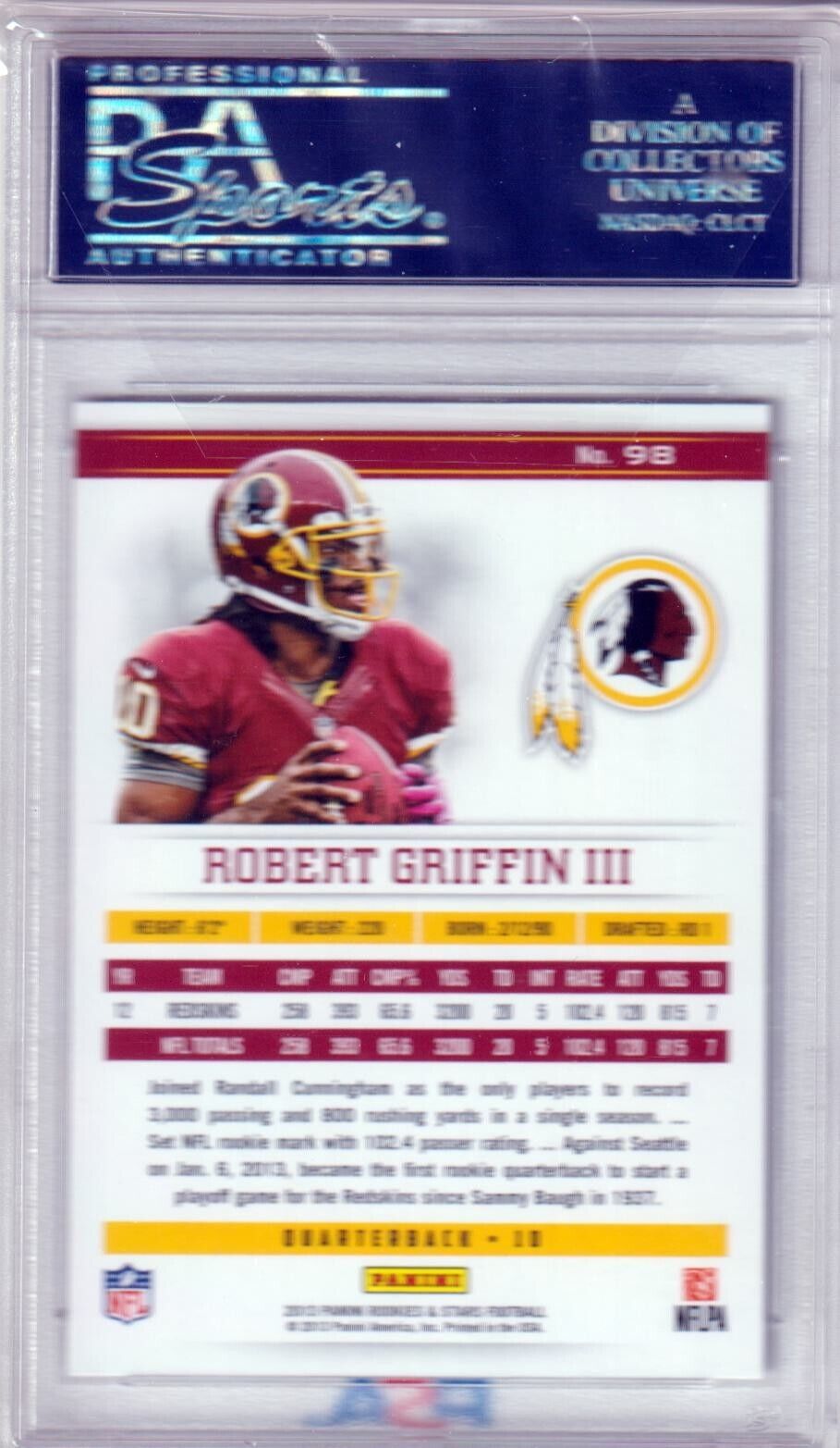 ROBERT GRIFFIN III 2013 Panini Rookies & Stars RC Rookie #98 PSA 10 - REDSKINS