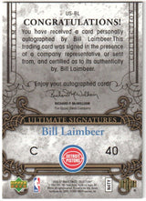BILL LAIMBEER 2006-07 Upper Deck Ultimate Collection Autograph Auto  - PISTONS