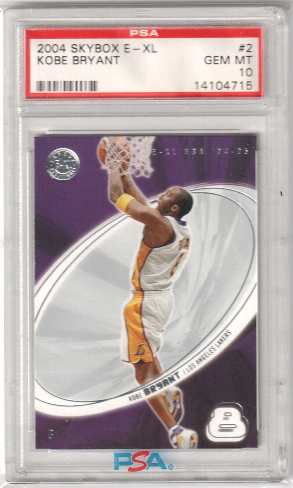 KOBE BRYANT 2004-05 Fleer Skybox E-XL #2 PSA 10 GEM MINT - LAKERS