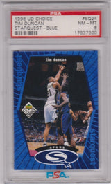 TIM DUNCAN 1998-99 Upper Deck Choice Starquest Blue #SQ24 PSA 8 NM-MT - SPURS