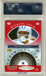 MICHAEL IRVIN 1997 Totally Certified Platinum Red SP #/4999 PSA 10 GEM MINT