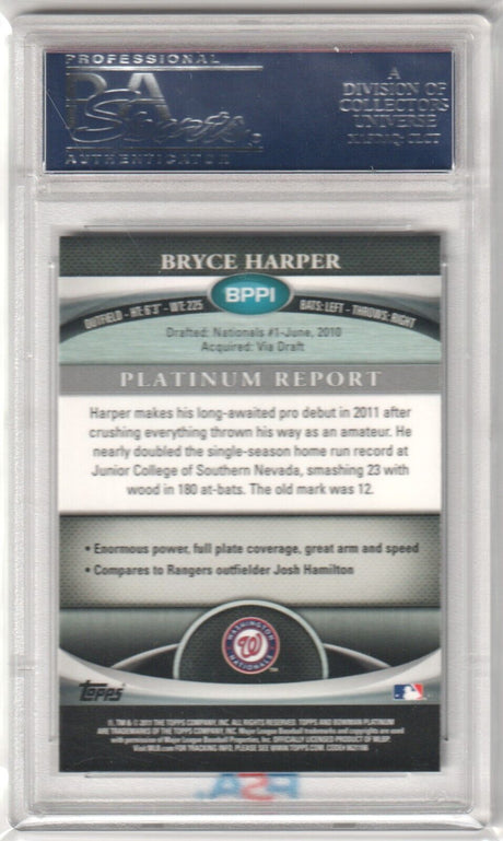BRYCE HARPER 2011 Bowman Platinum Prospects Purple Refractor PSA 10 GEM MINT