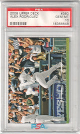 ALEX RODRIGUEZ 2008 Upper Deck #380 PSA 10 GEM MINT - YANKEES