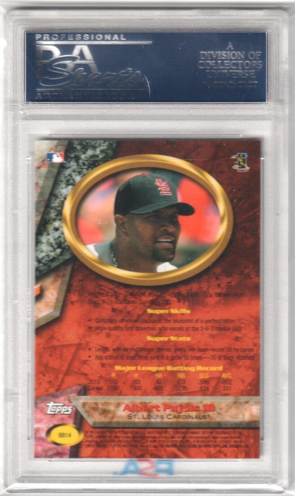 ALBERT PUJOLS 2011 Bowman's Best #BB14 PSA 10 GEM MINT - CARDINALS