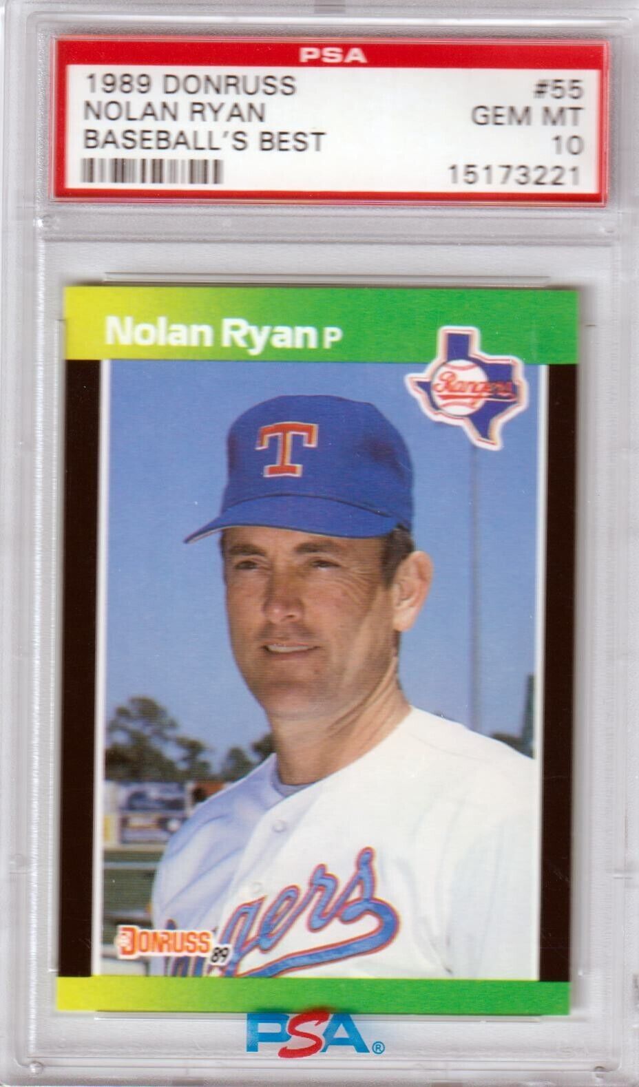 NOLAN RYAN 1989 Donruss Baseball's Best #55 PSA 10 GEM MINT - RANGERS