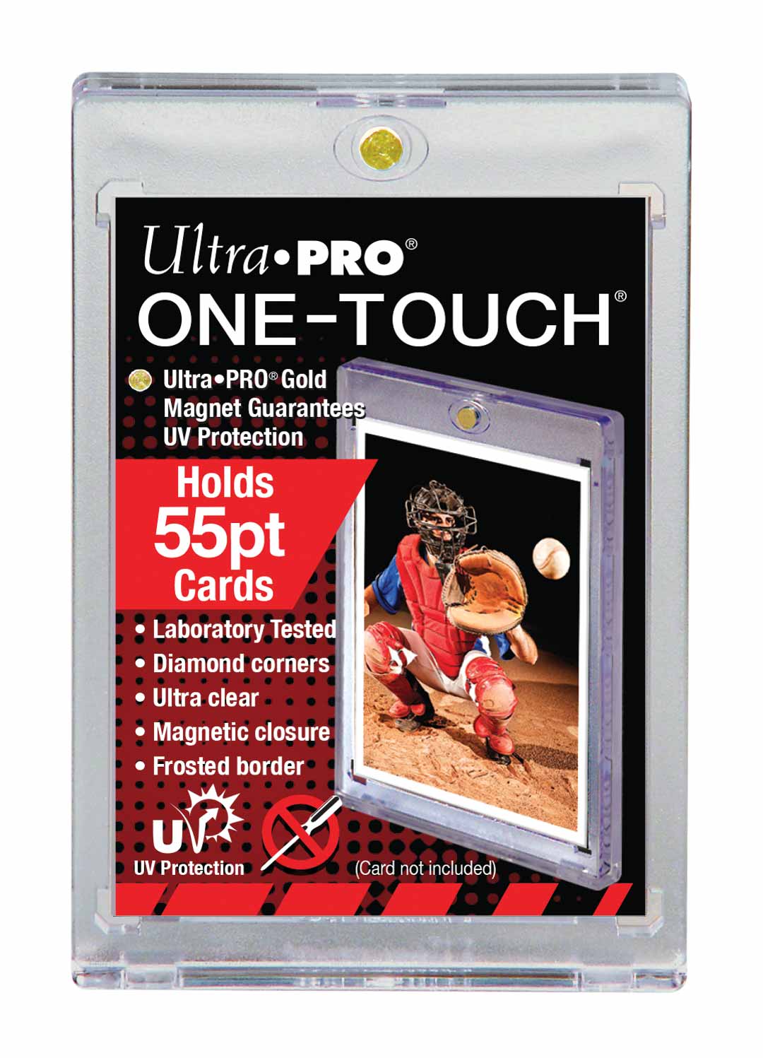 10ct One Touch UV Magnetic Card Holder - 55pt Size - Columbia Hobby - Sports Card Boxes - Toploaders - Card Savers