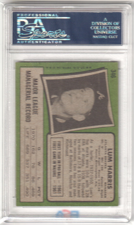 LUM HARRIS 1971 Topps #346 PSA 7 NM - BRAVES
