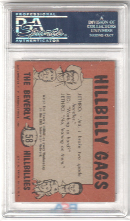 1963 Beverly Hillbillies I Don't Know What A #58 PSA 8 NM - MT - Columbia Hobby - Sports Card Boxes - Toploaders - Card Savers