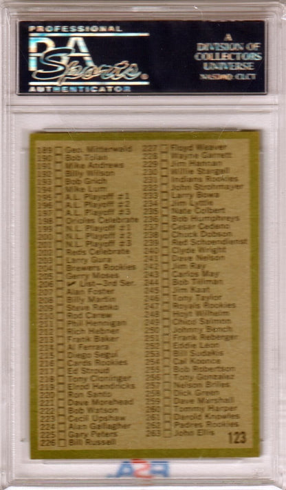 1971 Topps Checklist #123 PSA 7 NM - Columbia Hobby - Sports Card Boxes - Toploaders - Card Savers