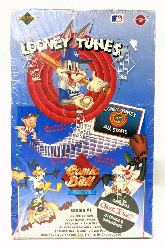 1990 Upper Deck Comic Ball Looney Tunes Trading Cards Series 1 Sealed Box - Columbia Hobby - Sports Card Boxes - Toploaders - Card Savers