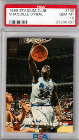 SHAQUILLE O'NEAL 1993-94 Topps Stadium Club RC Rookie #100 PSA 10 GEM MINT