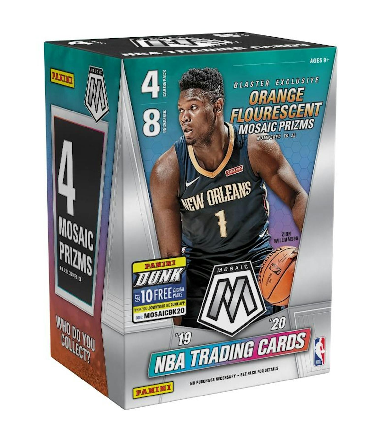 2019 - 20 Panini Mosaic Basketball 8 - Pack Blaster Box - Columbia Hobby - Sports Card Boxes - Toploaders - Card Savers