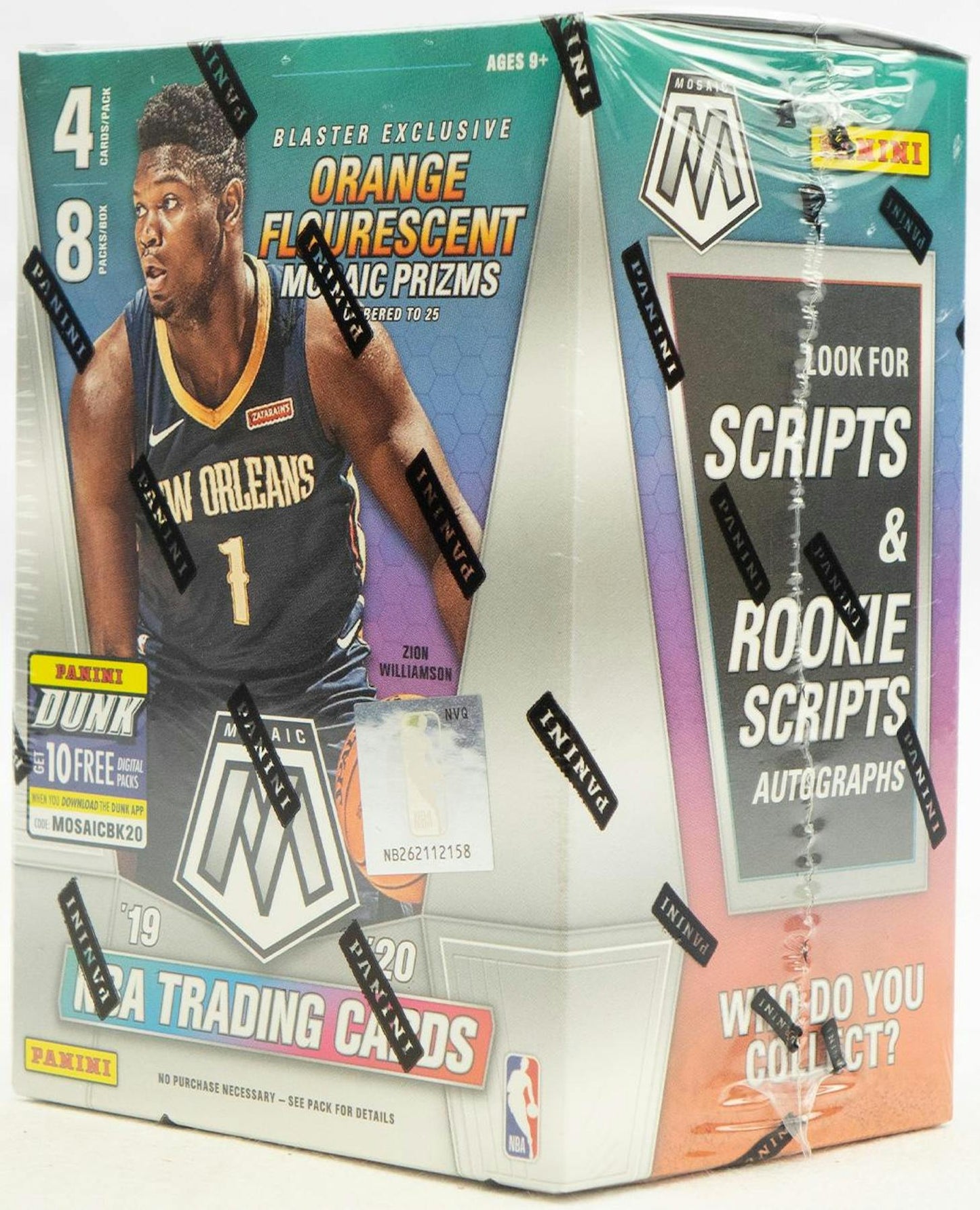 2019 - 20 Panini Mosaic Basketball 8 - Pack Blaster Box - Columbia Hobby - Sports Card Boxes - Toploaders - Card Savers