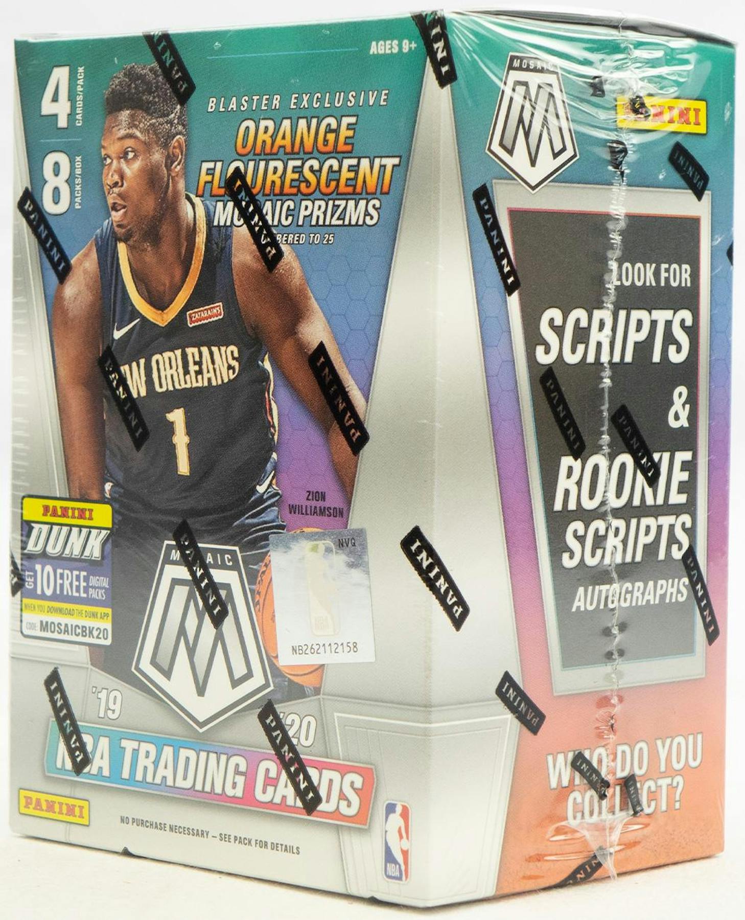 2019 - 20 Panini Mosaic Basketball 8 - Pack Blaster Box - Columbia Hobby - Sports Card Boxes - Toploaders - Card Savers