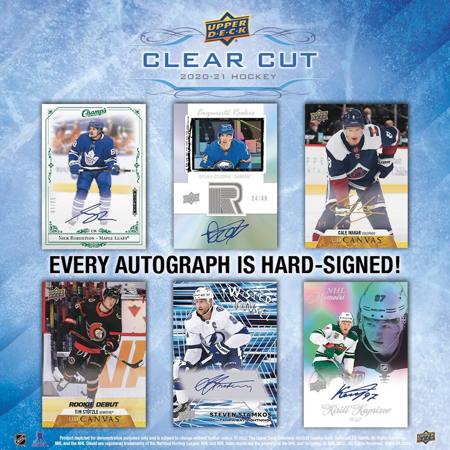 2020 - 21 Upper Deck Clear Cut Hockey Hobby Box - Columbia Hobby - Sports Card Boxes - Toploaders - Card Savers