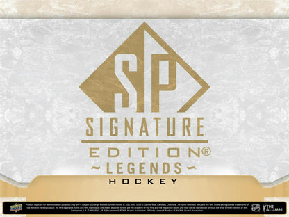 2020 - 21 Upper Deck SP Signature Legends Hockey Hobby Box - Columbia Hobby - Sports Card Boxes - Toploaders - Card Savers