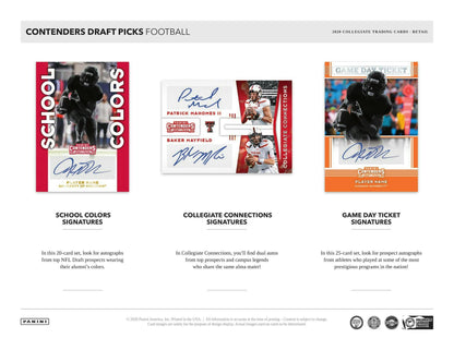 2020 Panini Contenders Draft Picks Football 7 - Pack Blaster Box - Columbia Hobby - Sports Card Boxes - Toploaders - Card Savers