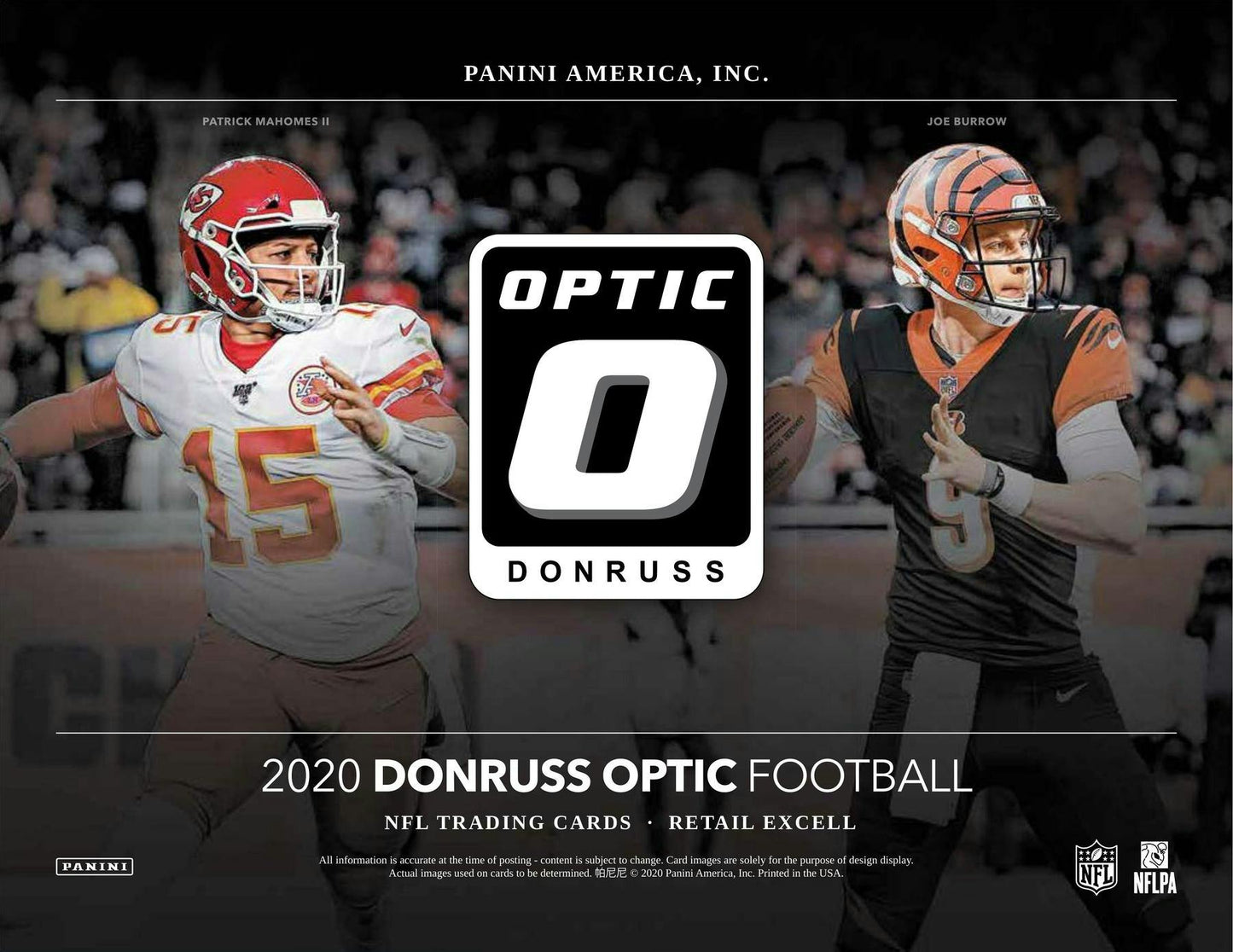 2020 Panini Donruss Optic Football Mega Box (Blue Hyper Parallels) - Columbia Hobby - Sports Card Boxes - Toploaders - Card Savers