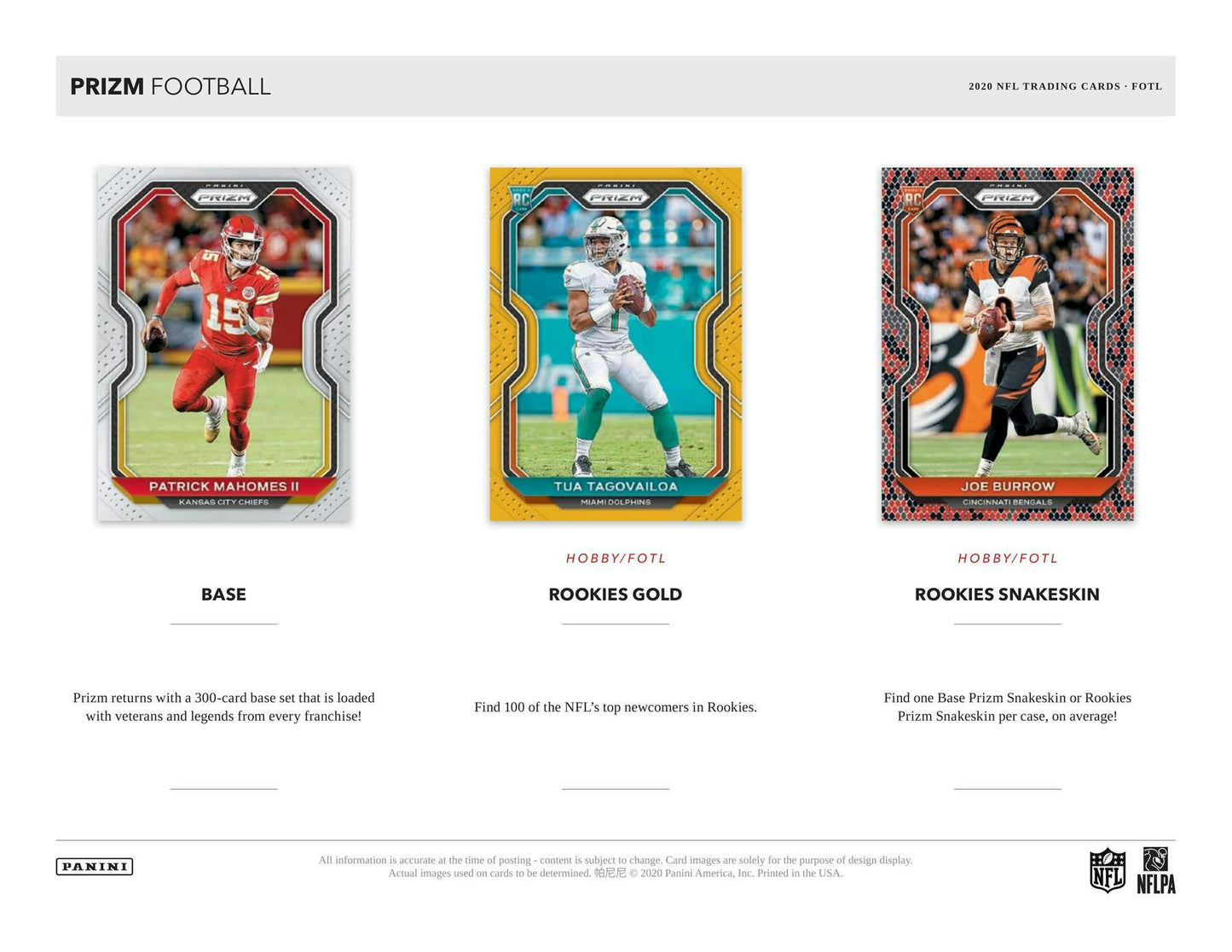 2020 Panini Prizm Football 1st Off The Line FOTL Hobby Box - Columbia Hobby - Sports Card Boxes - Toploaders - Card Savers
