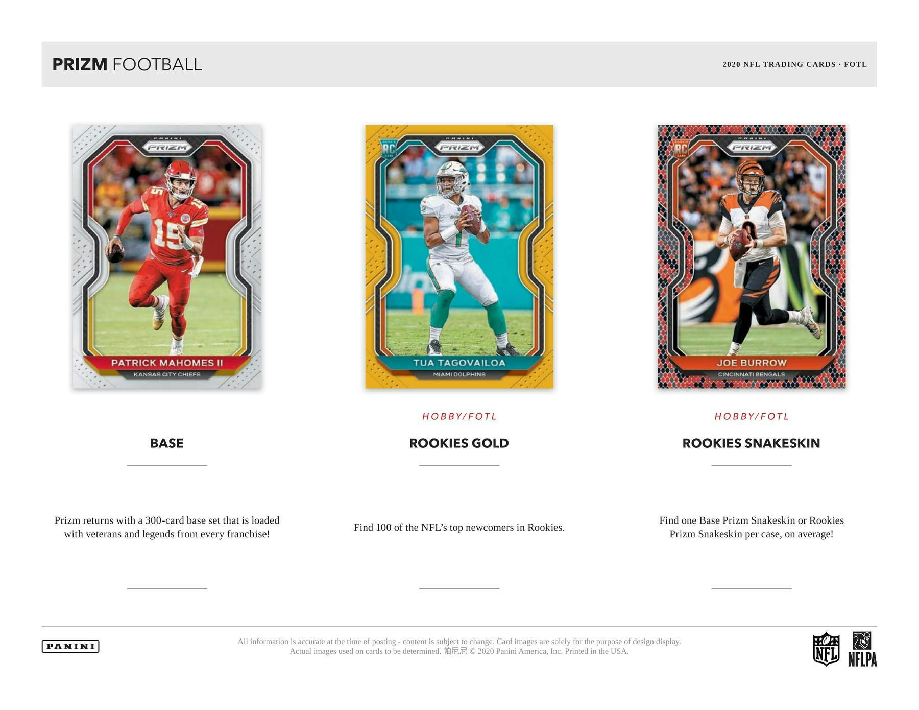 2020 Panini Prizm Football 1st Off The Line FOTL Hobby Box - Columbia Hobby - Sports Card Boxes - Toploaders - Card Savers