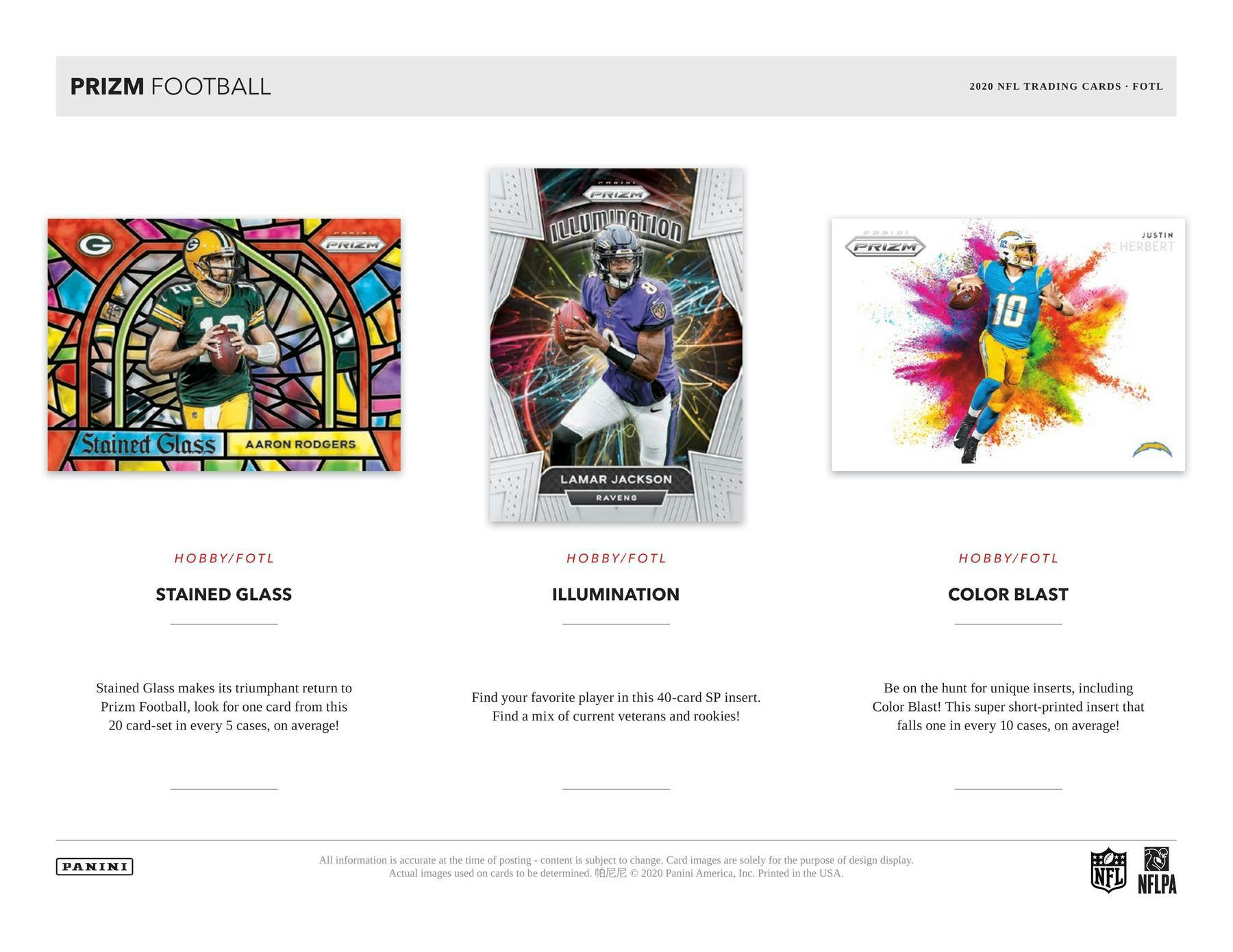2020 Panini Prizm Football 1st Off The Line FOTL Hobby Box - Columbia Hobby - Sports Card Boxes - Toploaders - Card Savers