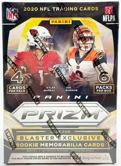 2020 Panini Prizm Football 6 - Pack Blaster Box (Disco Prizms) - Columbia Hobby - Sports Card Boxes - Toploaders - Card Savers