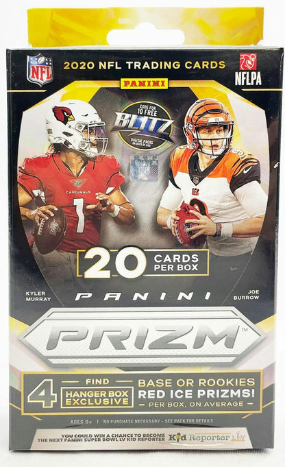 2020 Panini Prizm Football Hanger 20 - Card Box (Red Ice Prizms) - Columbia Hobby - Sports Card Boxes - Toploaders - Card Savers