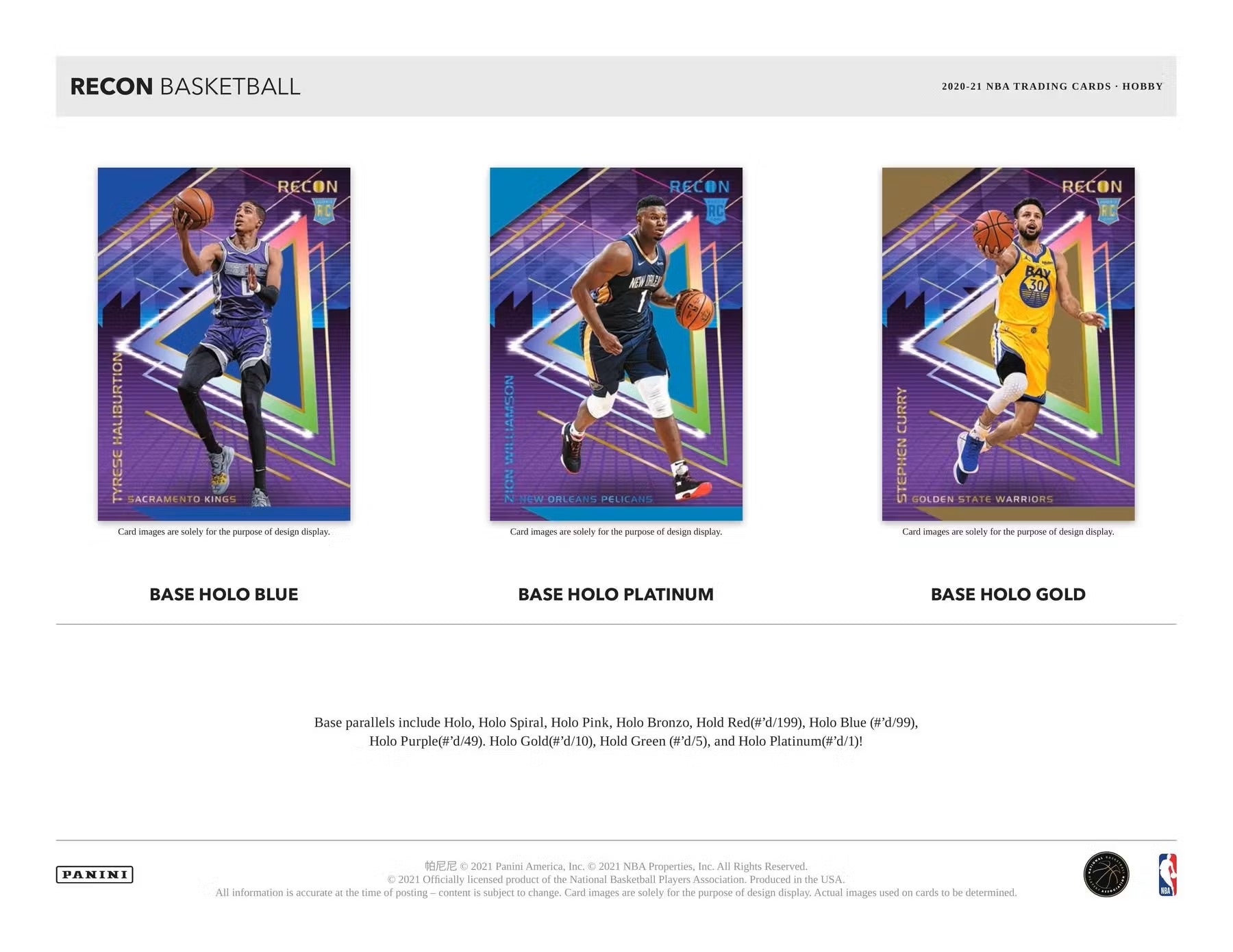 2020/21 Panini Recon Basketball Hobby Box - Columbia Hobby - Sports Card Boxes - Toploaders - Card Savers