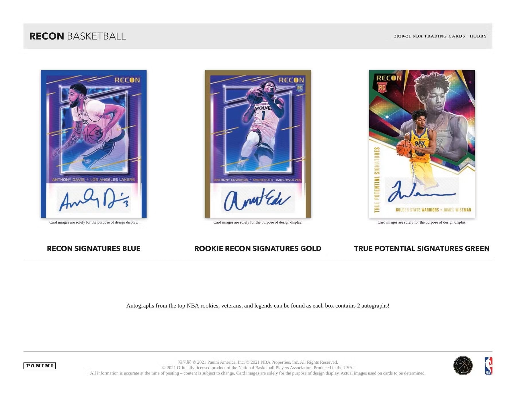 2020/21 Panini Recon Basketball Hobby Box - Columbia Hobby - Sports Card Boxes - Toploaders - Card Savers