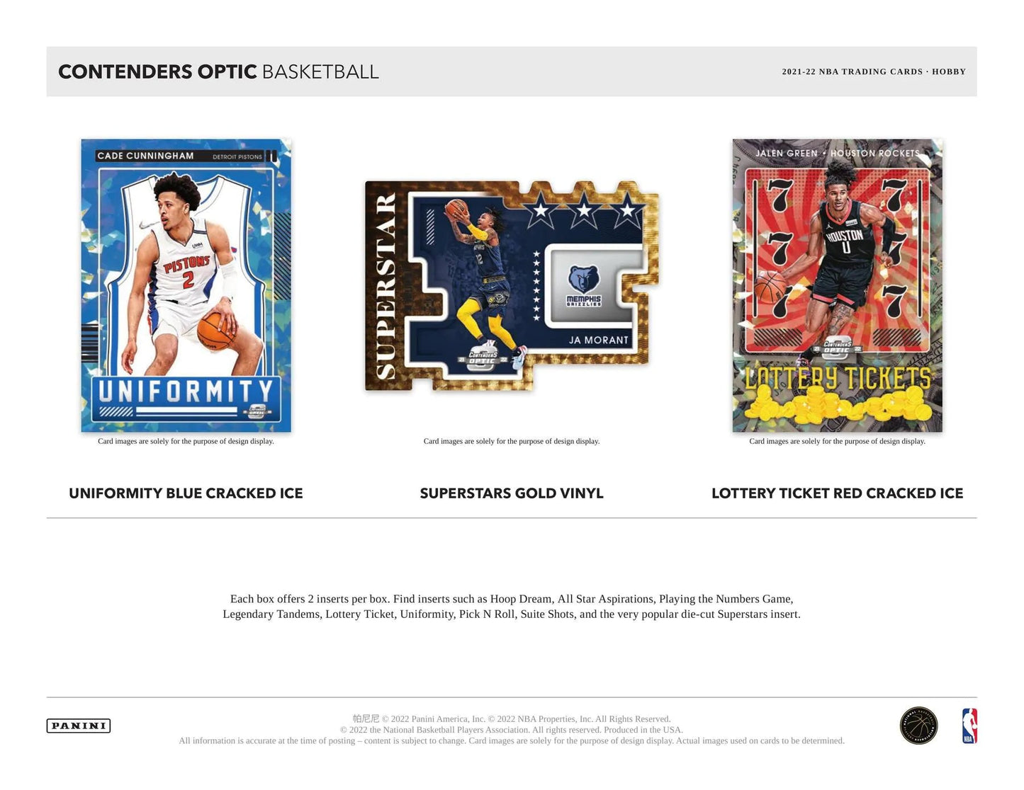 2021 - 22 Panini Contenders Optic Basketball Hobby Box - Columbia Hobby - Sports Card Boxes - Toploaders - Card Savers