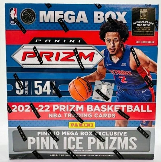 2021 - 22 Panini Prizm Basketball Mega Box (Pink Ice Prizms!) - Columbia Hobby - Sports Card Boxes - Toploaders - Card Savers