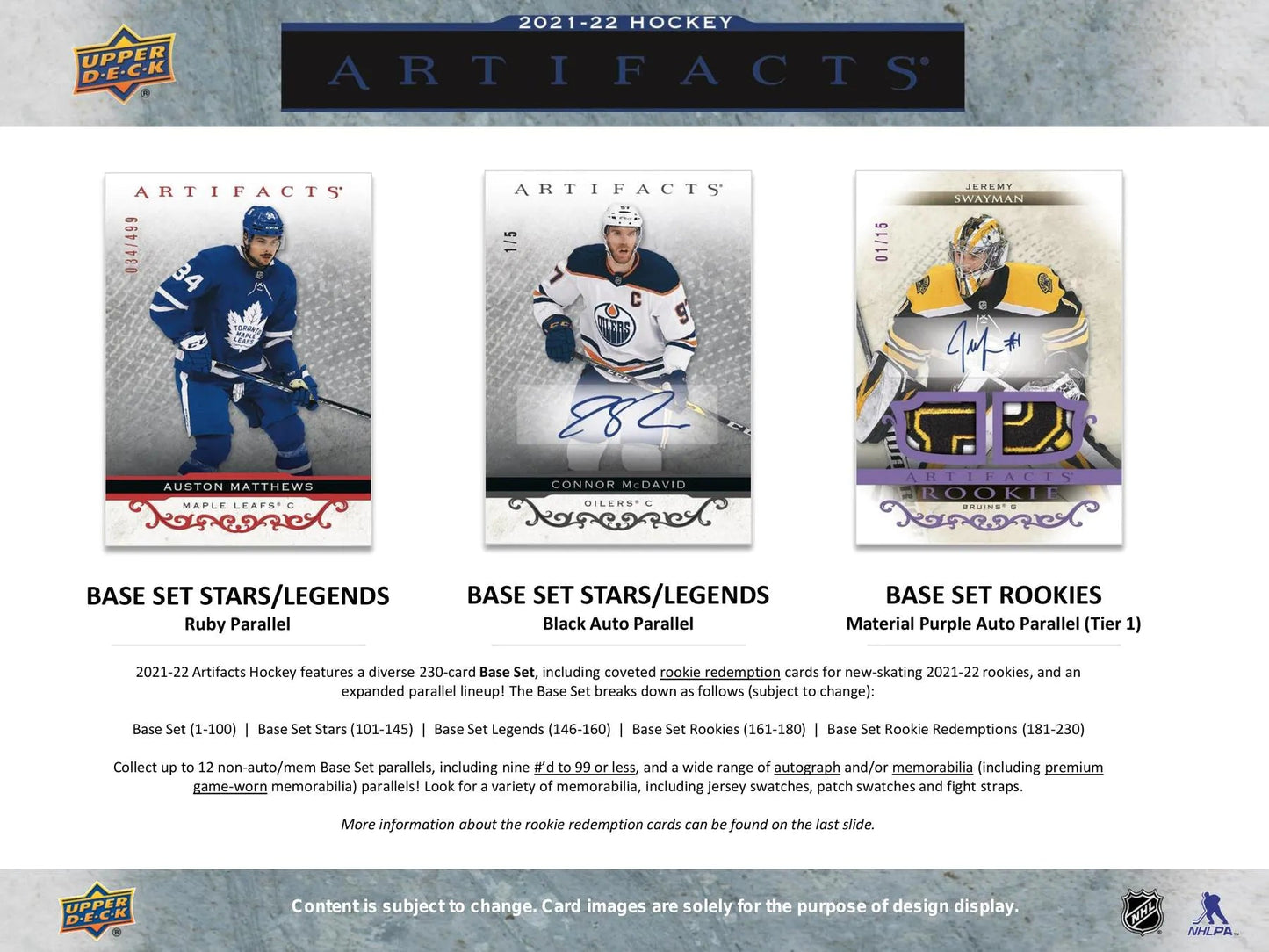 2021 - 22 Upper Deck Artifacts Hockey Hobby Box - Columbia Hobby - Sports Card Boxes - Toploaders - Card Savers