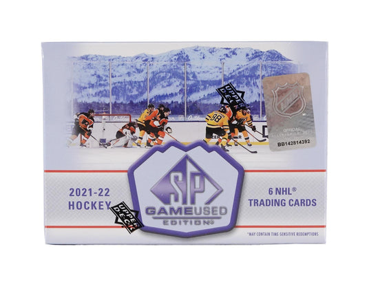 2021 - 22 Upper Deck SP Game Used Hockey Hobby Box - Columbia Hobby - Sports Card Boxes - Toploaders - Card Savers