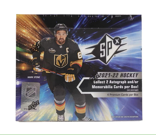 2021 - 22 Upper Deck SPx Hockey Hobby Box - Columbia Hobby - Sports Card Boxes - Toploaders - Card Savers