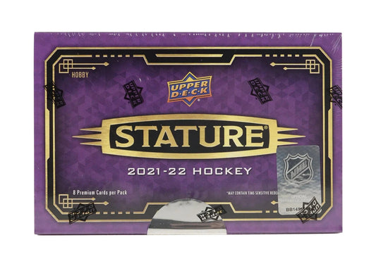 2021 - 22 Upper Deck Stature Hockey Hobby Box - Columbia Hobby - Sports Card Boxes - Toploaders - Card Savers