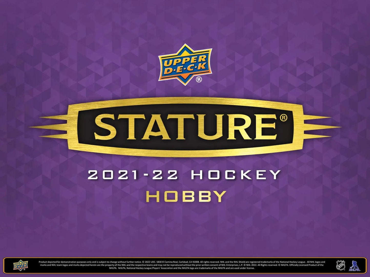 2021 - 22 Upper Deck Stature Hockey Hobby Box - Columbia Hobby - Sports Card Boxes - Toploaders - Card Savers