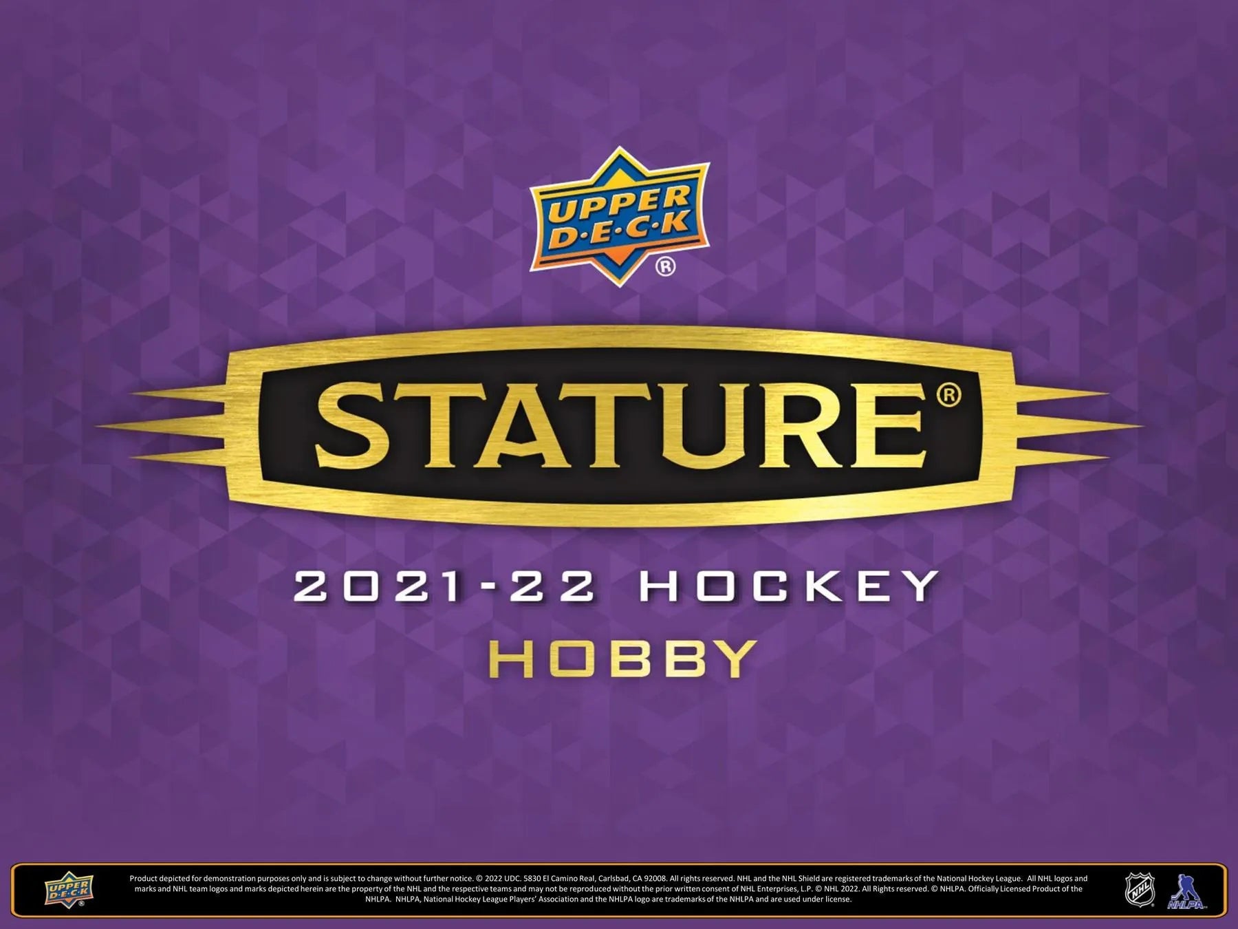 2021 - 22 Upper Deck Stature Hockey Hobby Box - Columbia Hobby - Sports Card Boxes - Toploaders - Card Savers