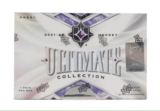 2021 - 22 Upper Deck Ultimate Collection Hockey Hobby Box - Columbia Hobby - Sports Card Boxes - Toploaders - Card Savers