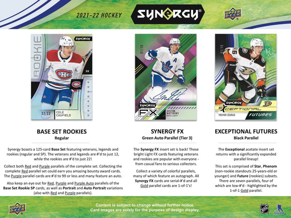 2021-22 Upper Deck Synergy Hockey Hobby Box